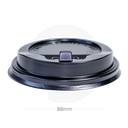 88mm PS Plastic Black with Cap Lid 1000/ctn