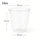 12oz/90mm PET Plastic U Shape Cup 1000/ctn