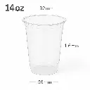 14oz/92mm PET Plastic Cup 1000/ctn