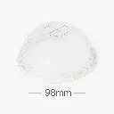 98mm PET Plastic X hole Dome Lid 1000/ctn