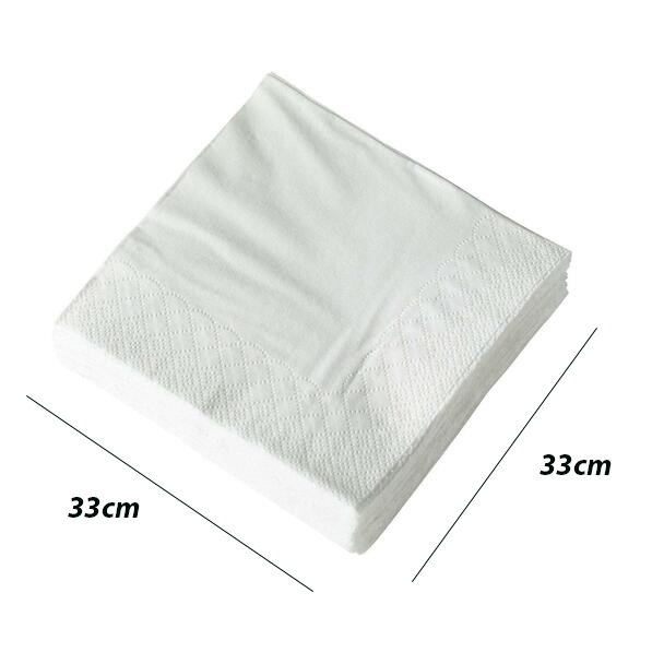 White Paper Napkin 33x33cm 2Ply 2000/ctn