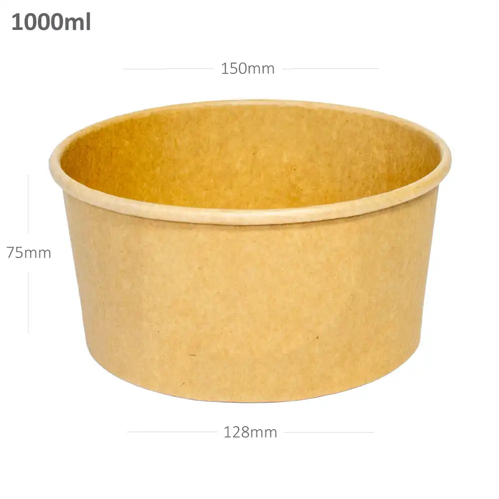 1000ml Kraft Paper Salad Bowl 300/ctn