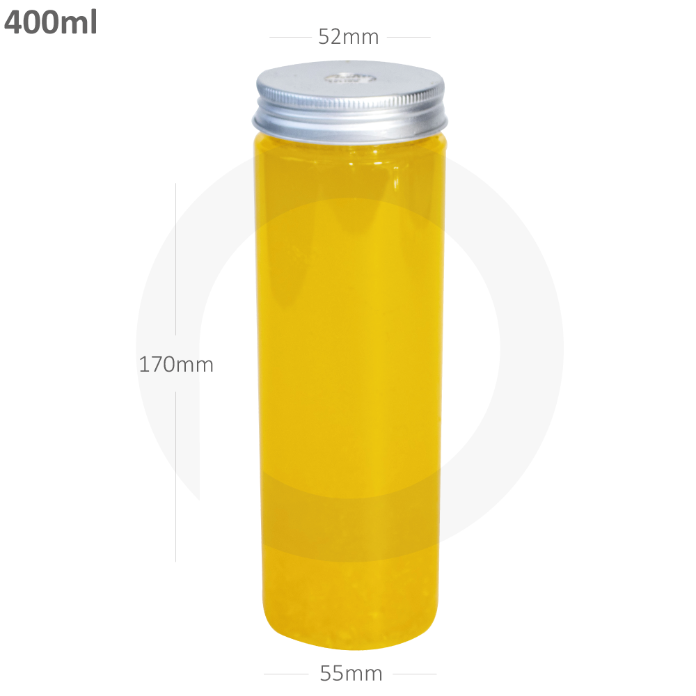 400ml PET Plastic Bottle O Hole Alu Cap 100/ctn