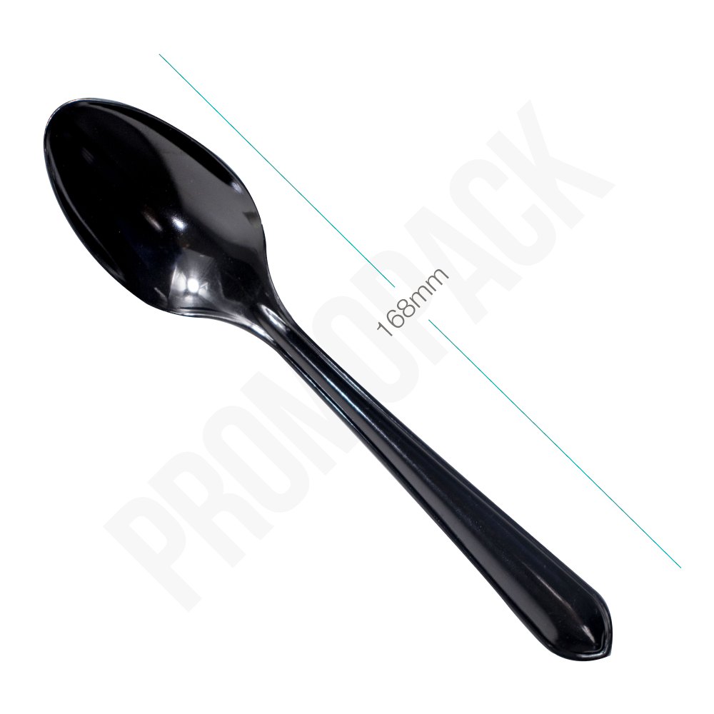Premium Black PS Plastic Spoon Film Wrap 1000/ctn