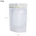 250g White Stand Up Ziplock Valve Bag 300/ctn