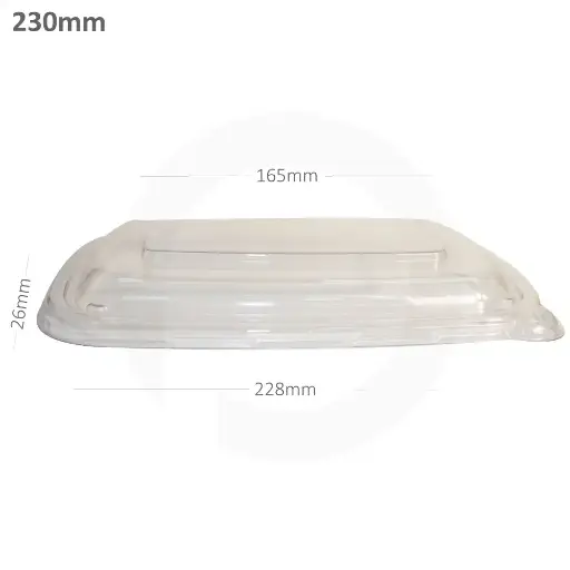 [018002] 230mm PET Plastic Sugarcane Bowl Lid 300/ctn