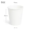 6oz Single Wall White Paper Cup 1000/ctn