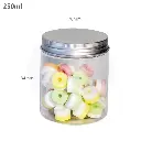 250ml/70mm PET Plastic Jar Alu Cap 100/ctn