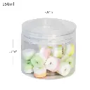 150ml/70mm PET Plastic Jar Clear PP Cap 100/ctn