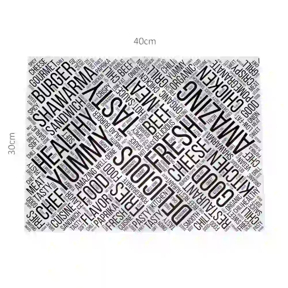 FOOD TASTY - 45PE Wrapping Paper 30×40cm 2000/ctn