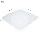 208mm PET Plastic Sugarcane Bowl Lid 300/ctn