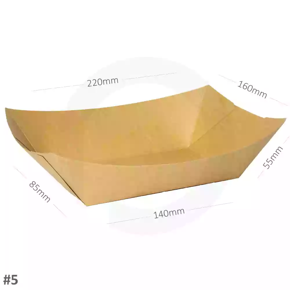 #5 Kraft Paper Food Tray 500/ctn