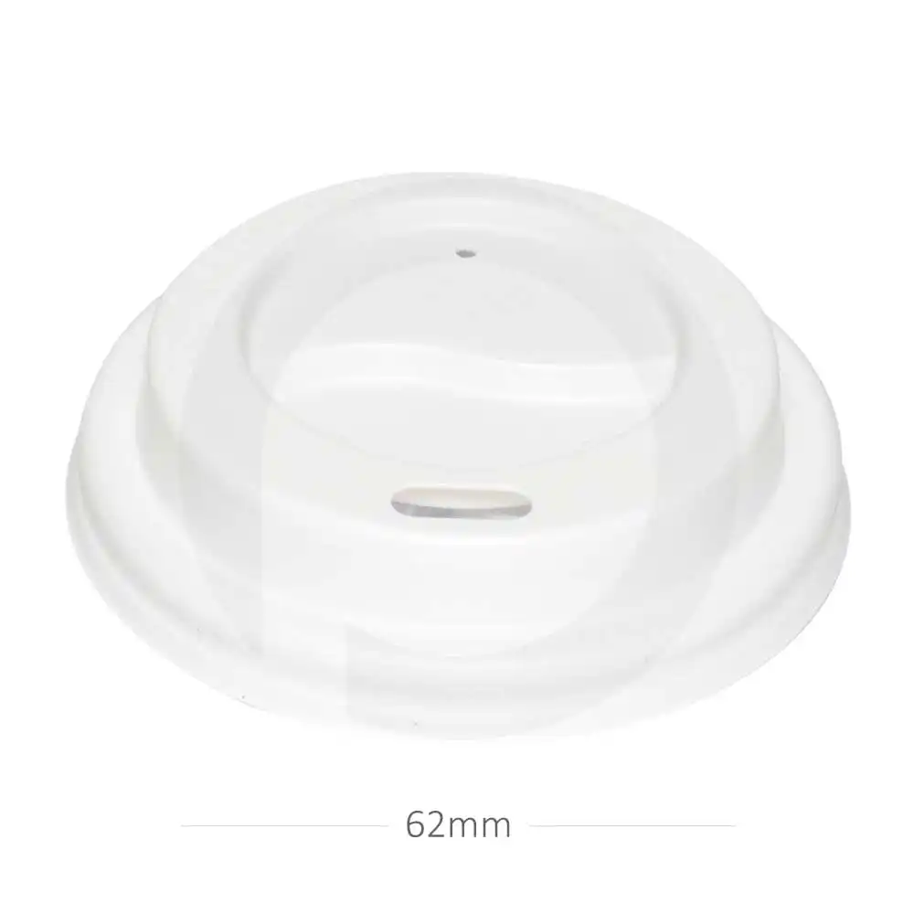 62mm PS Plastic White No Cap Lid  500/ctn