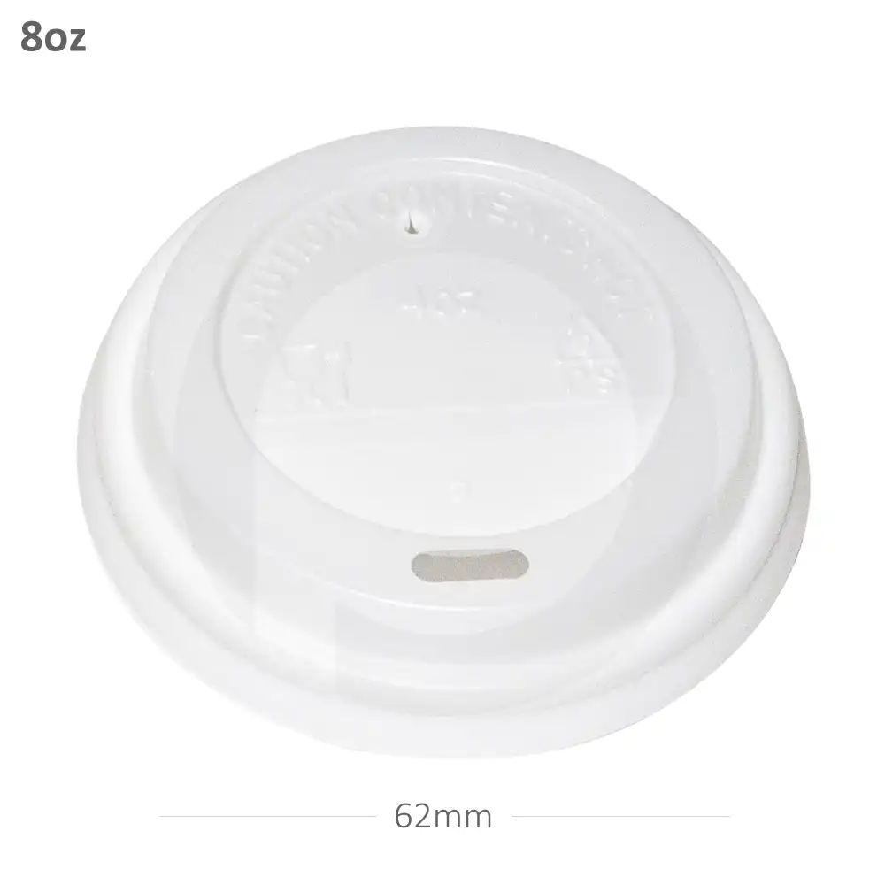 62mm PS Plastic White No Cap Lid 1000/ctn
