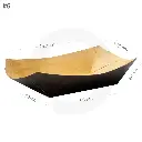 Black - #6 Kraft Paper Food Tray 500/ctn