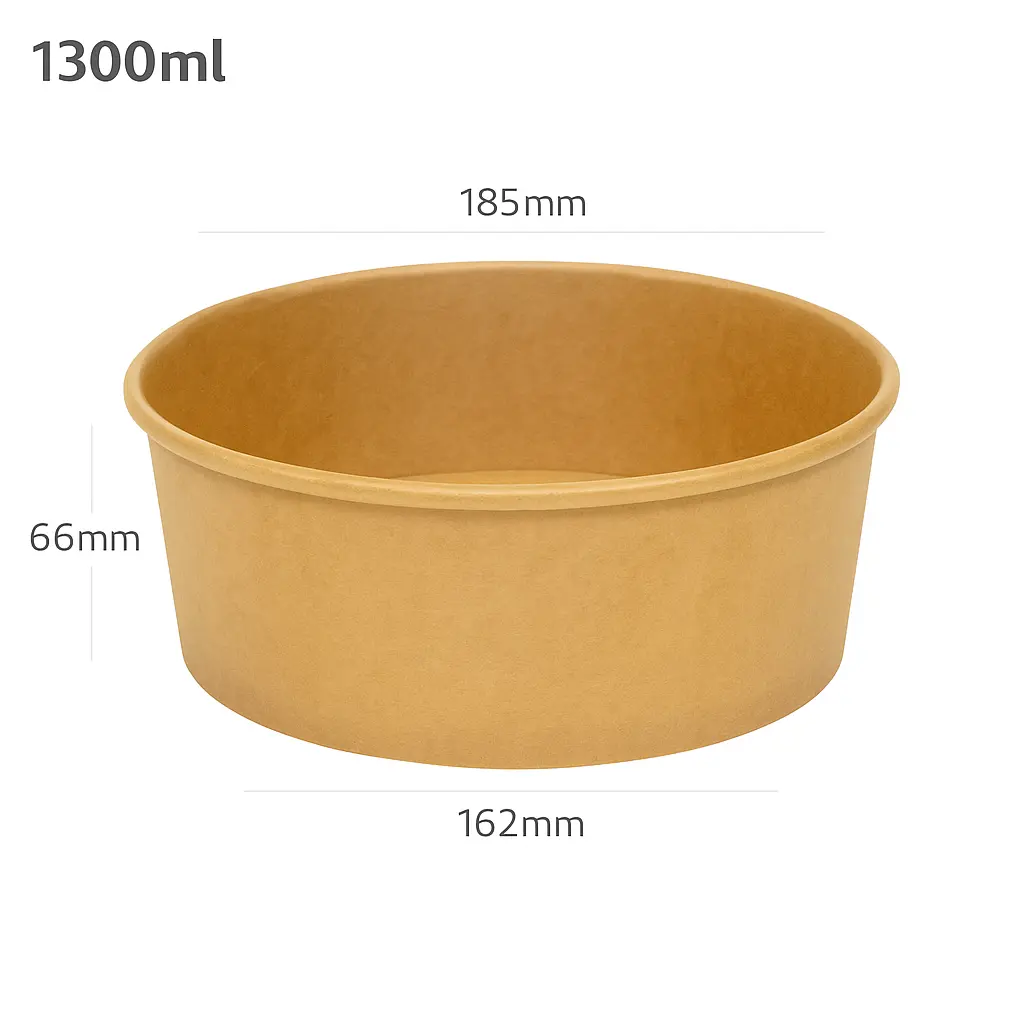 1300ml Kraft Paper Salad Bowl 300/ctn