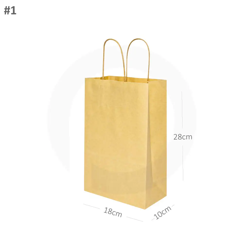#1 Kraft Paper Twisted Handle Bag 200/ctn