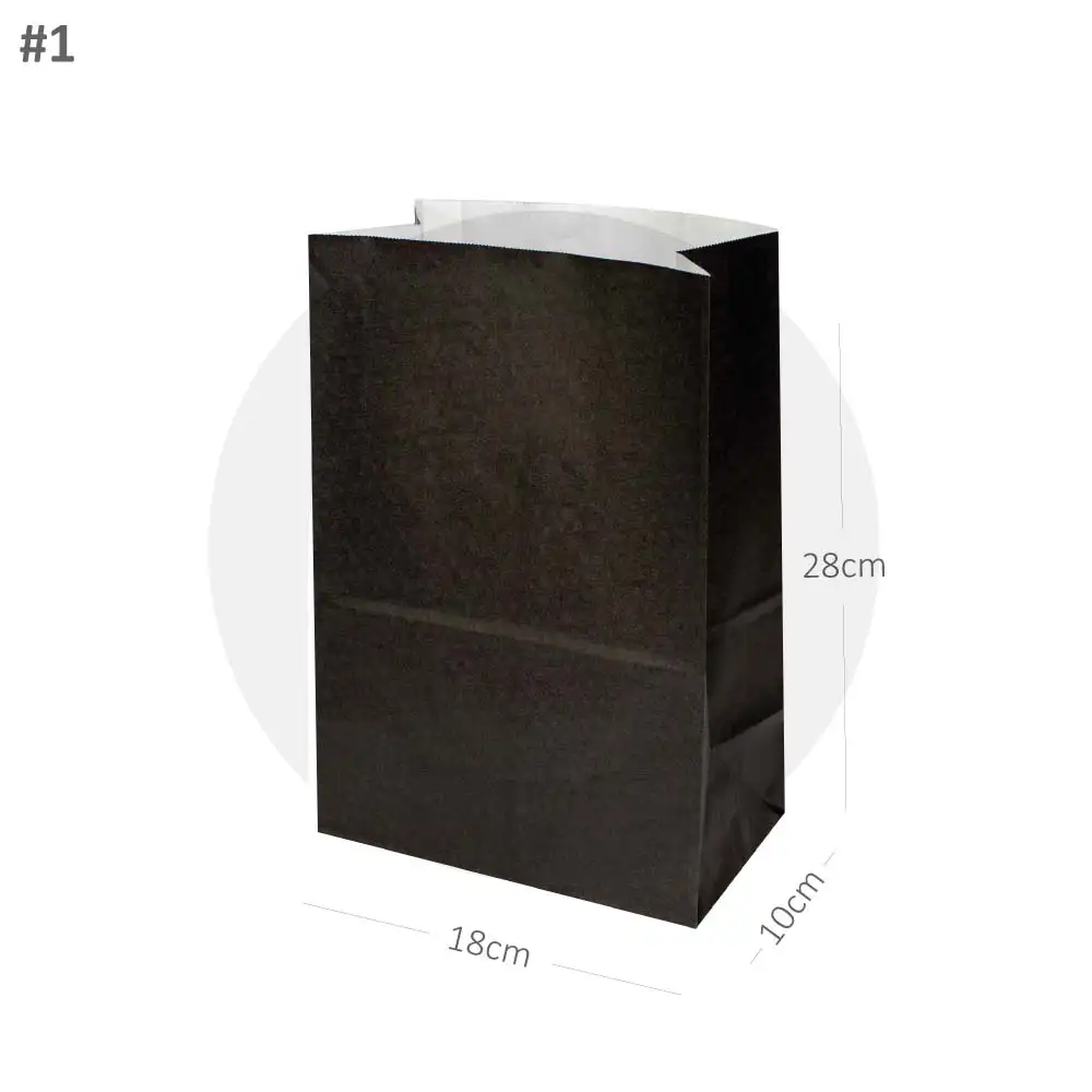 Black - #1 White Paper No Handle Bag 200/ctn