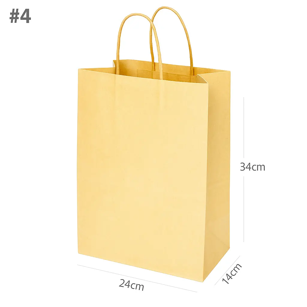 #4 Kraft Paper Twisted Handle Bag 200/ctn