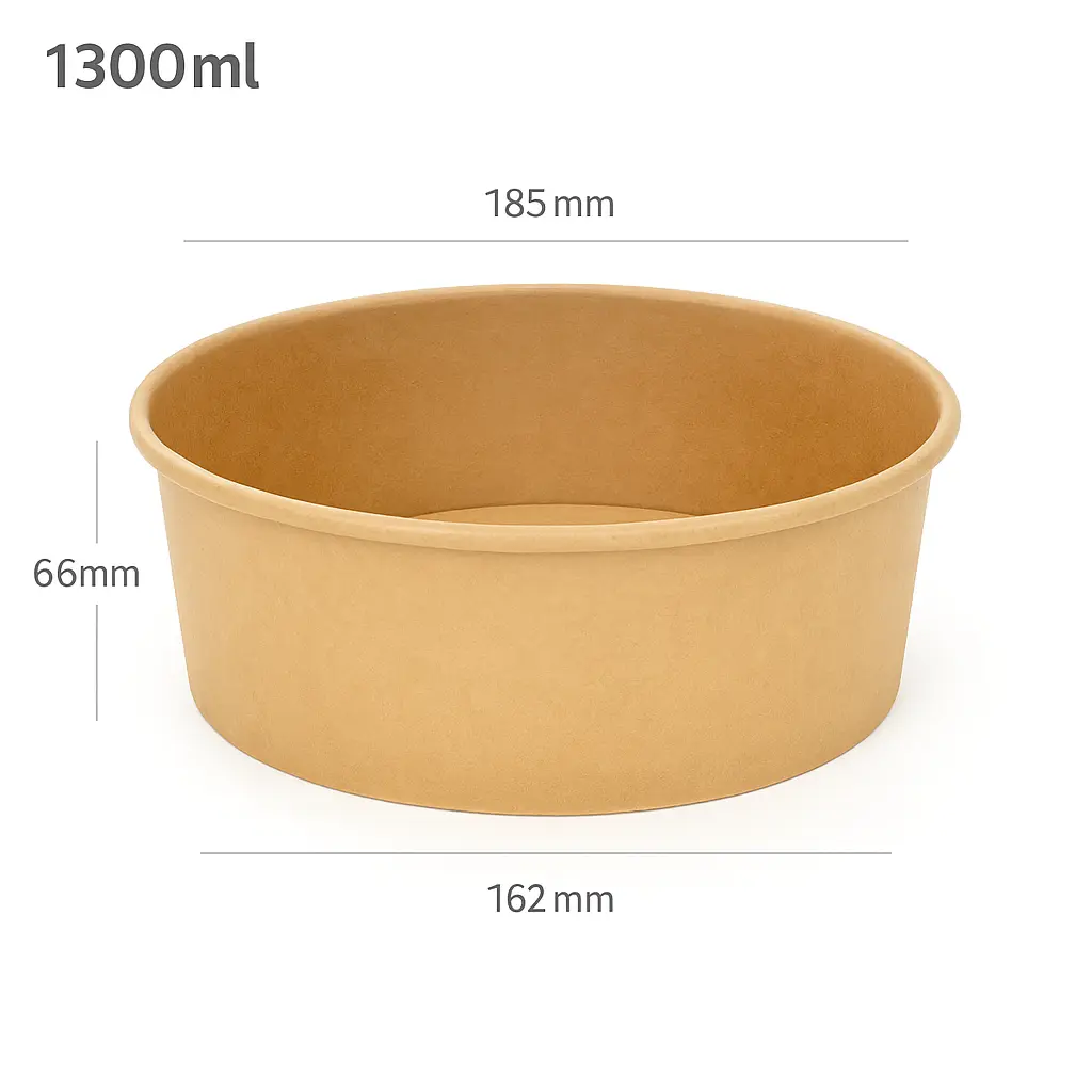 1300ml Kraft Paper Salad Bowl 300/ctn