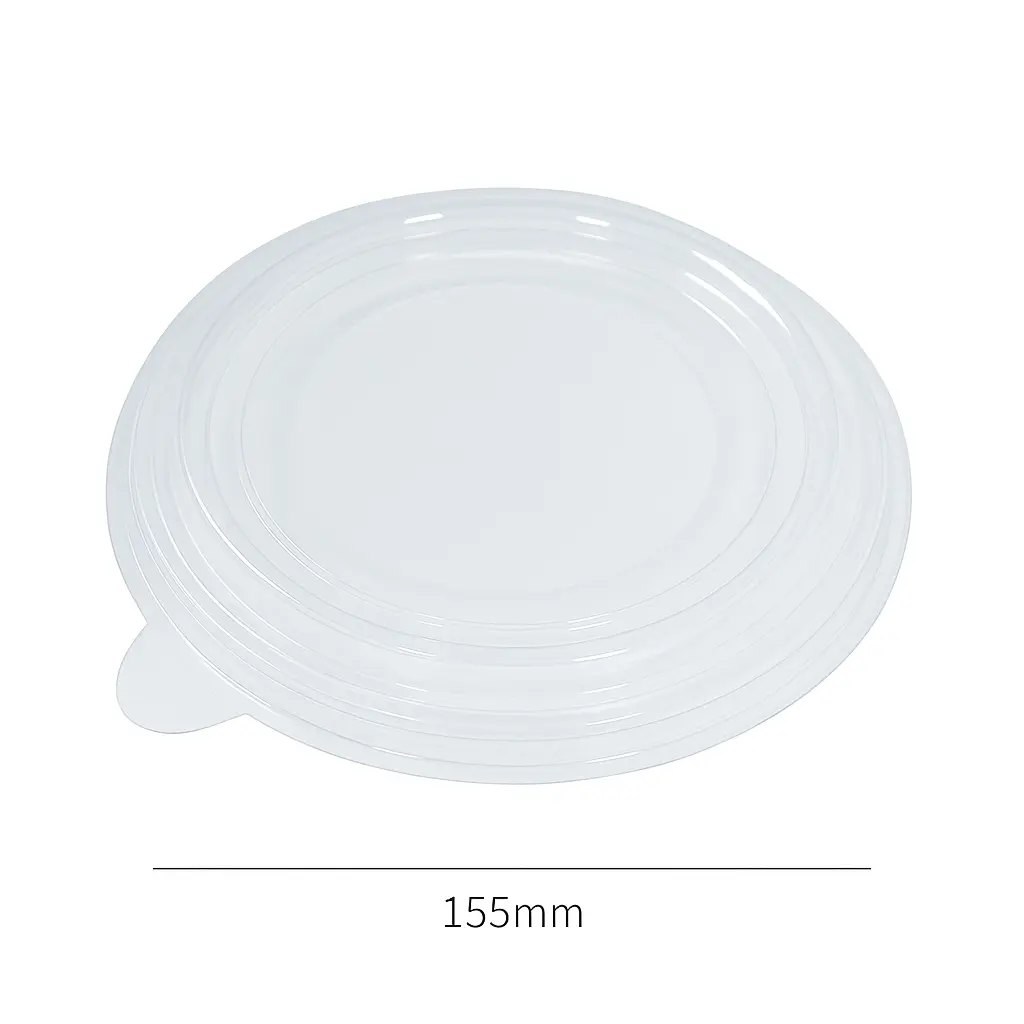 [034049] 155mm PET Plastic Salad Bowl Lid 200/ctn