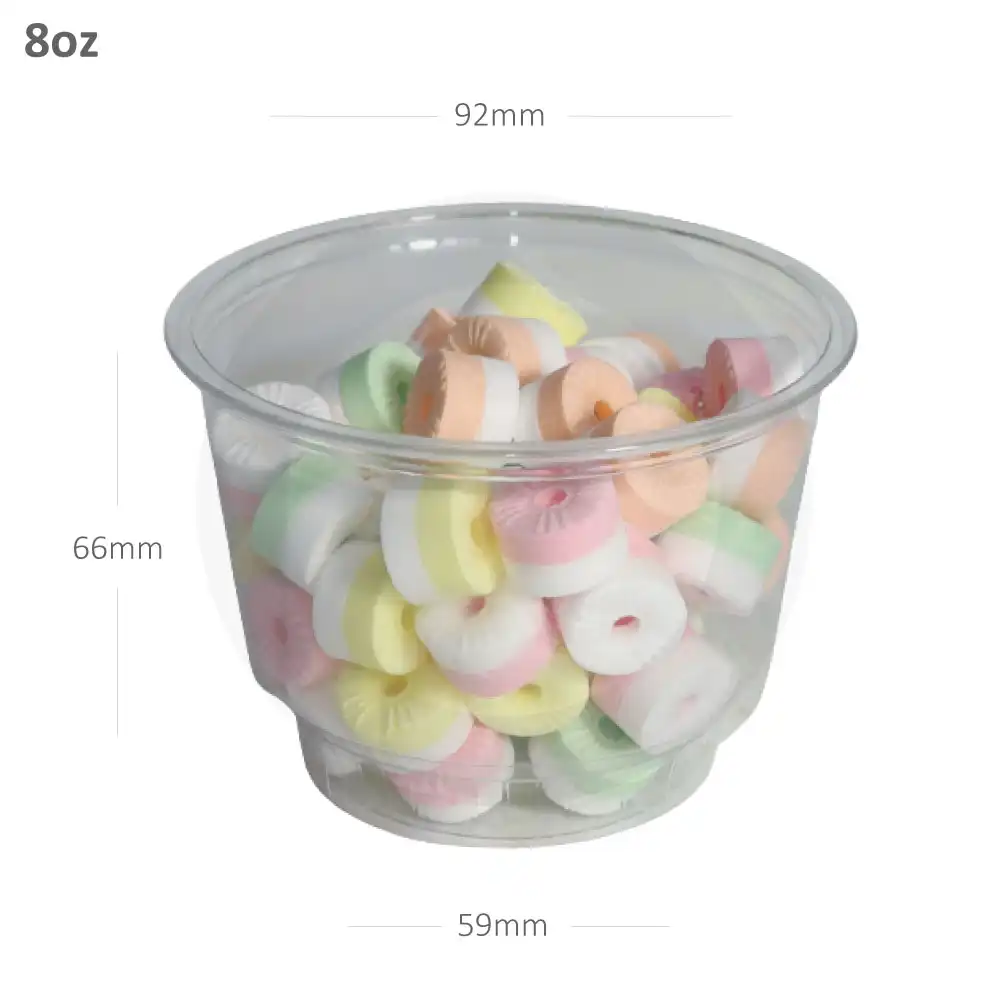 [012014] 8oz PET Plastic Ice Cream Cup 1000/ctn