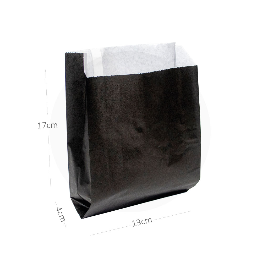 [042012] Black - #3 Satchel White Paper Bag 1000/ctn