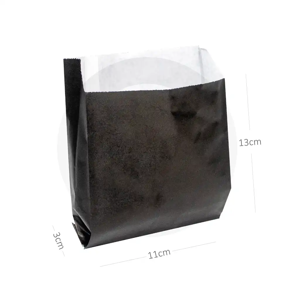 [042014] Black - #1 Satchel White Paper Bag 1000/ctn