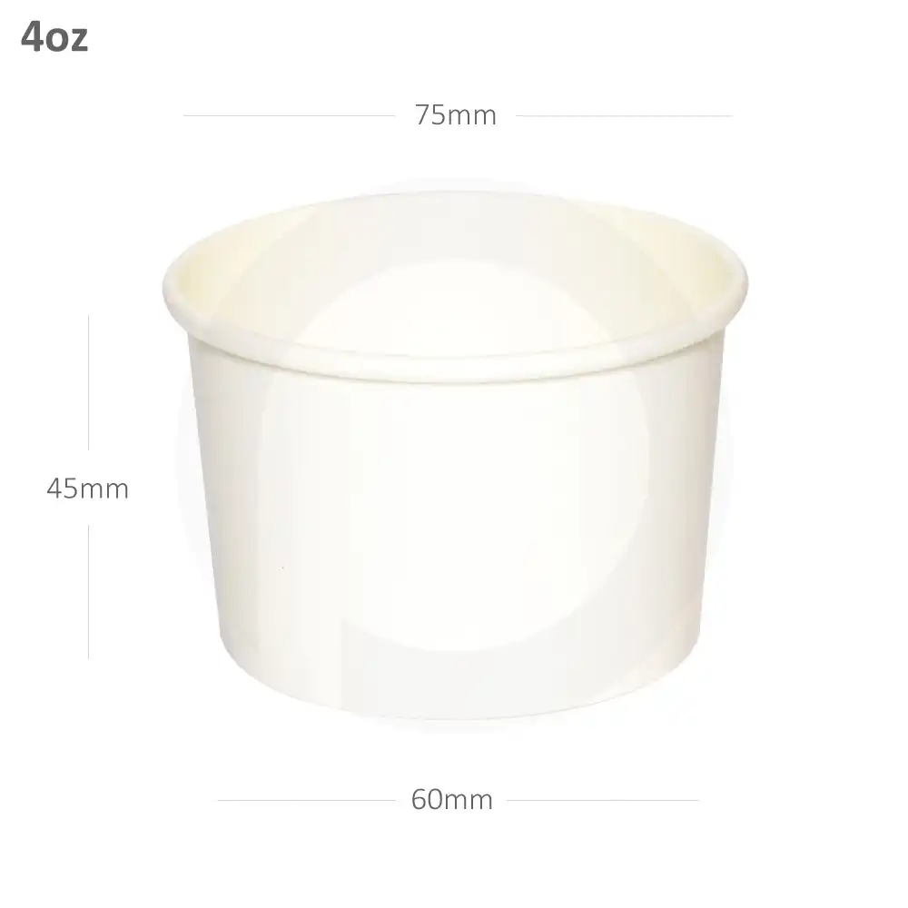 [051001] 4oz White Paper Ice Cream Cup 1000/ctn