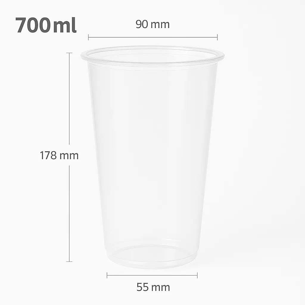 [040008] كوب 700 مل بلاستيك حراري 500 حبة