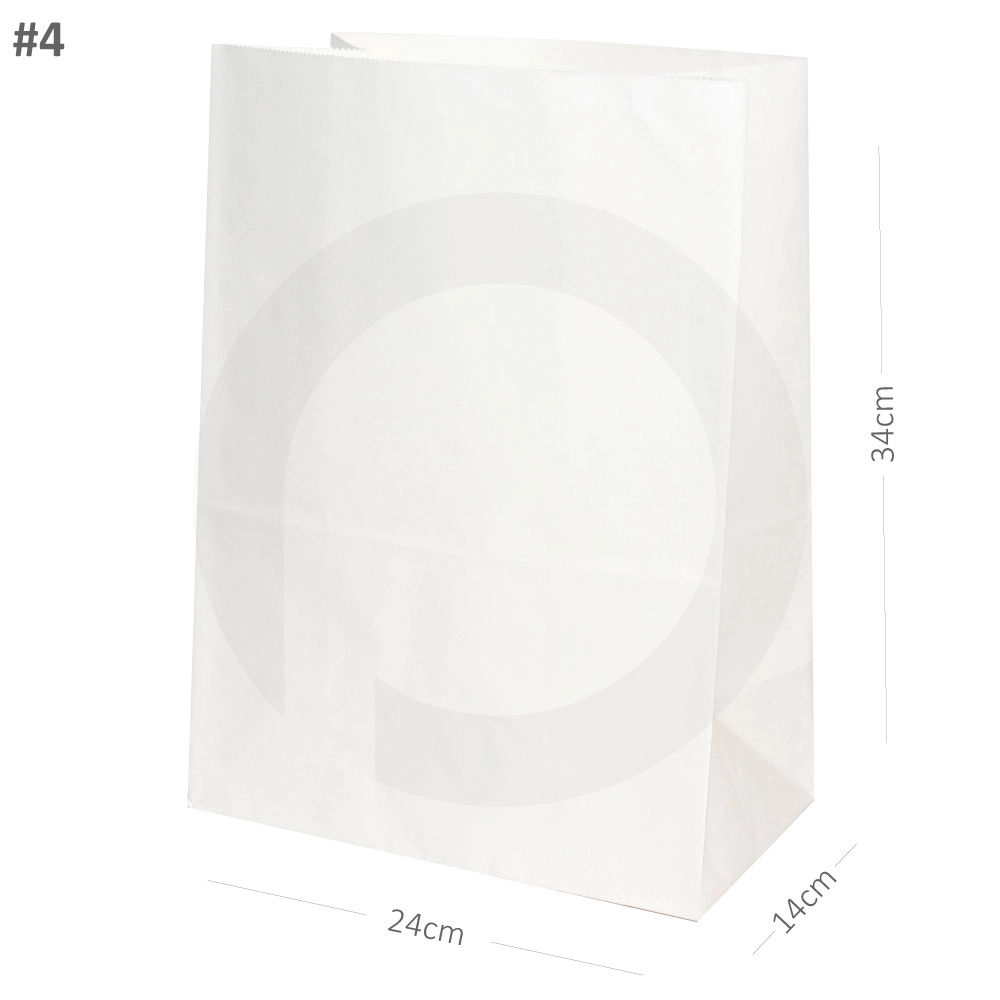 [001002] #4 White Paper No Handle Bag 200/ctn