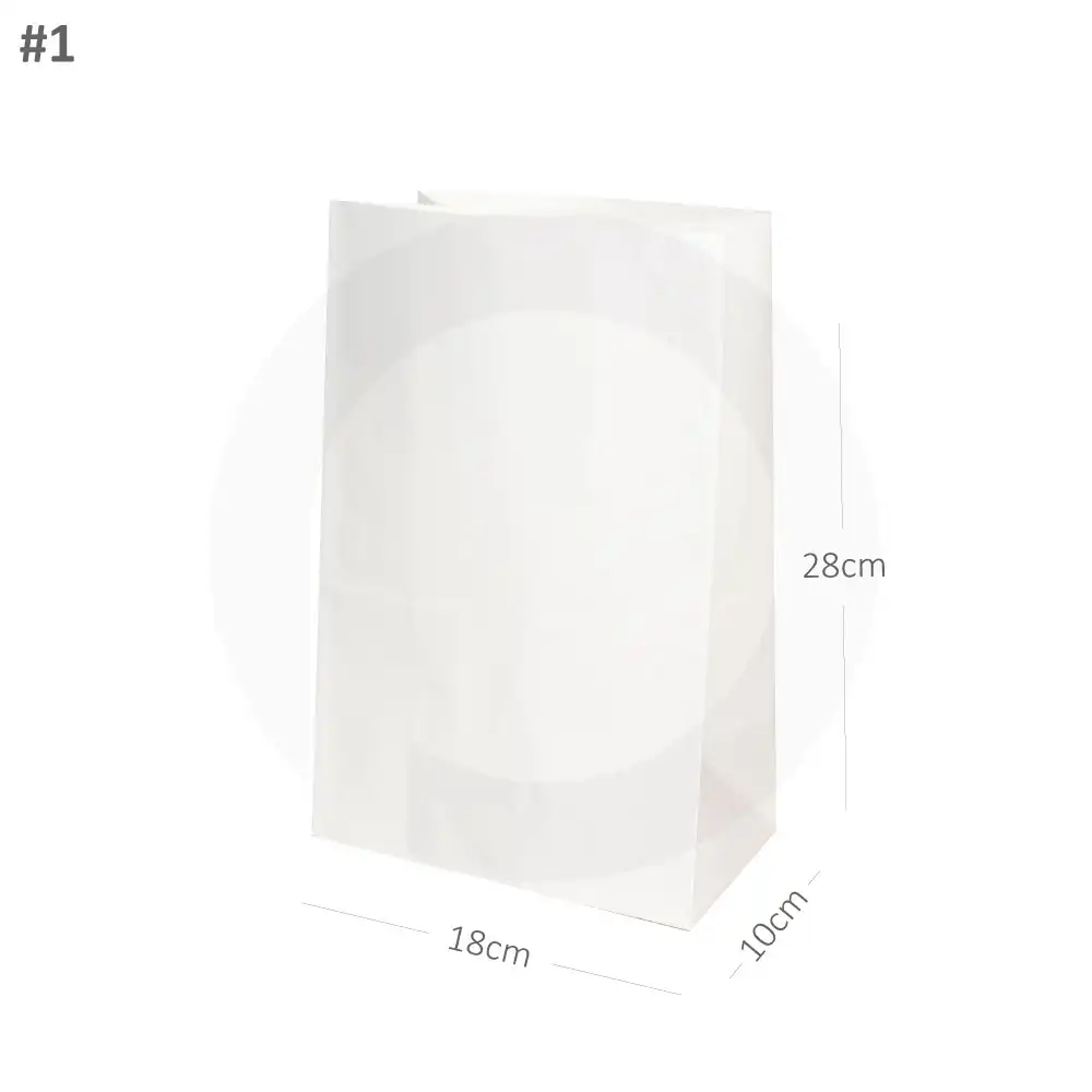 [new018] #1 White Paper No Handle Bag 200/ctn
