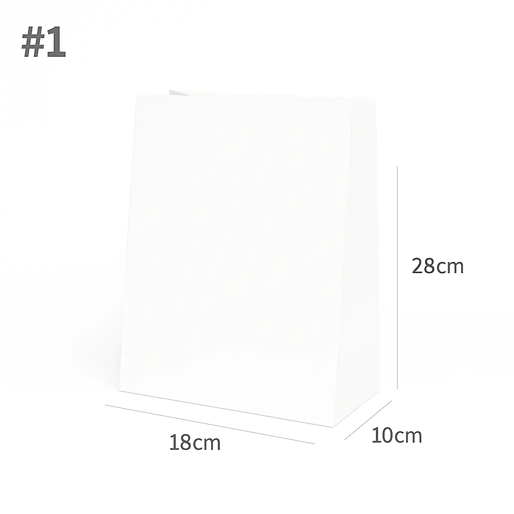 [new018] #1 White Paper No Handle Bag 200/ctn