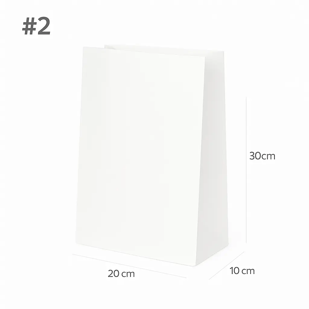 [new019] #2 White Paper No Handle Bag 200/ctn