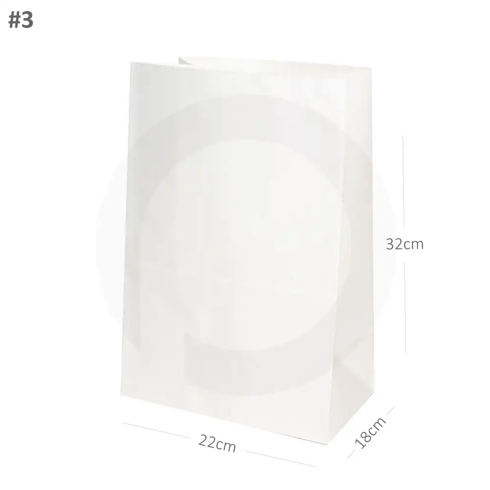 [new020] #3 White Paper No Handle Bag 200/ctn