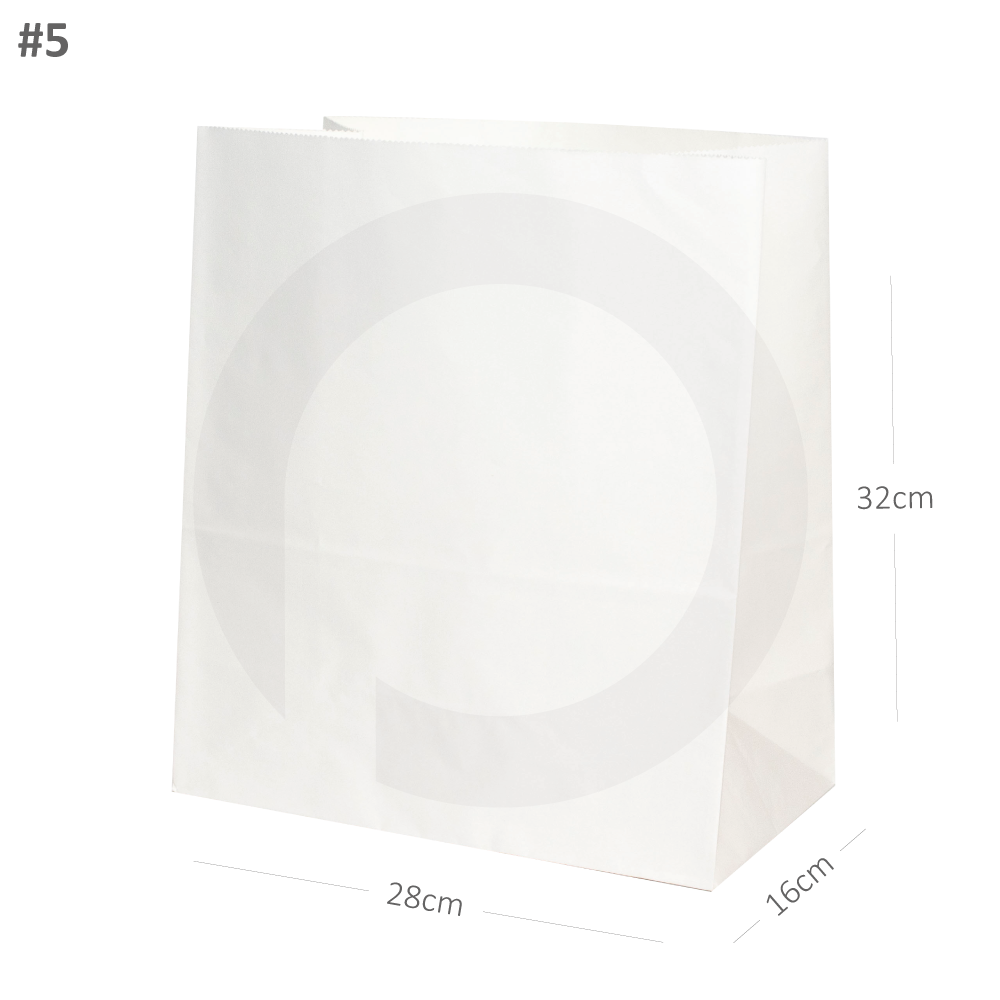 [new021] #5 White Paper No Handle Bag 200/ctn