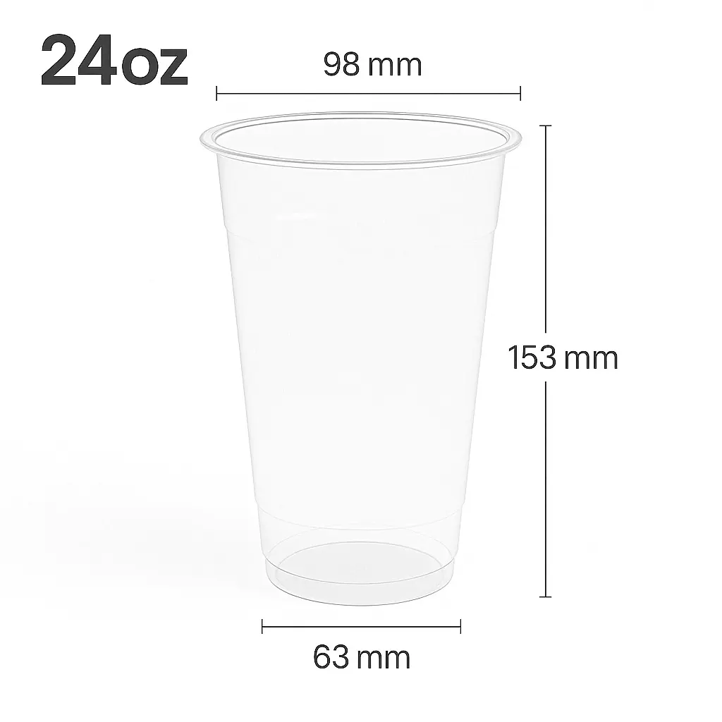 [new109] 24oz/98mm PET Plastic Cup 1000/ctn