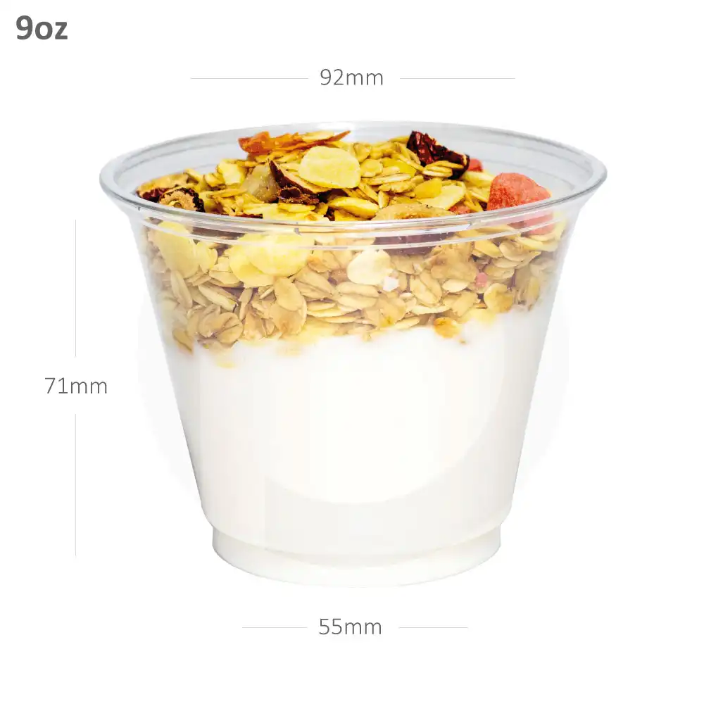 [076042] 9oz PET Plastic Ice Cream Cup 1000/ctn