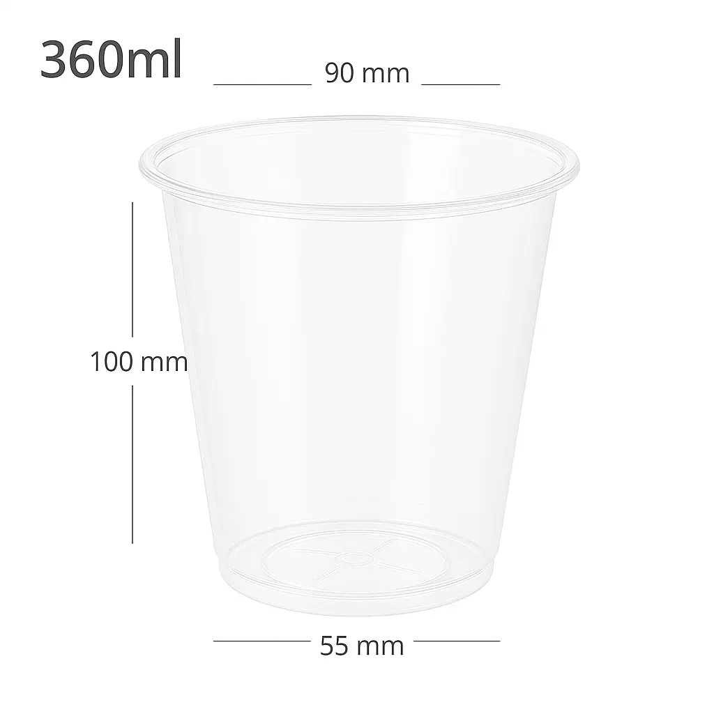 [350005] 360ml PP Plastic Injection Cup 500/ctn
