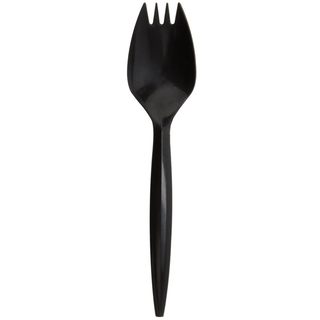 [360008] Spark Spoon Plastic Black Wrap1000/ctn